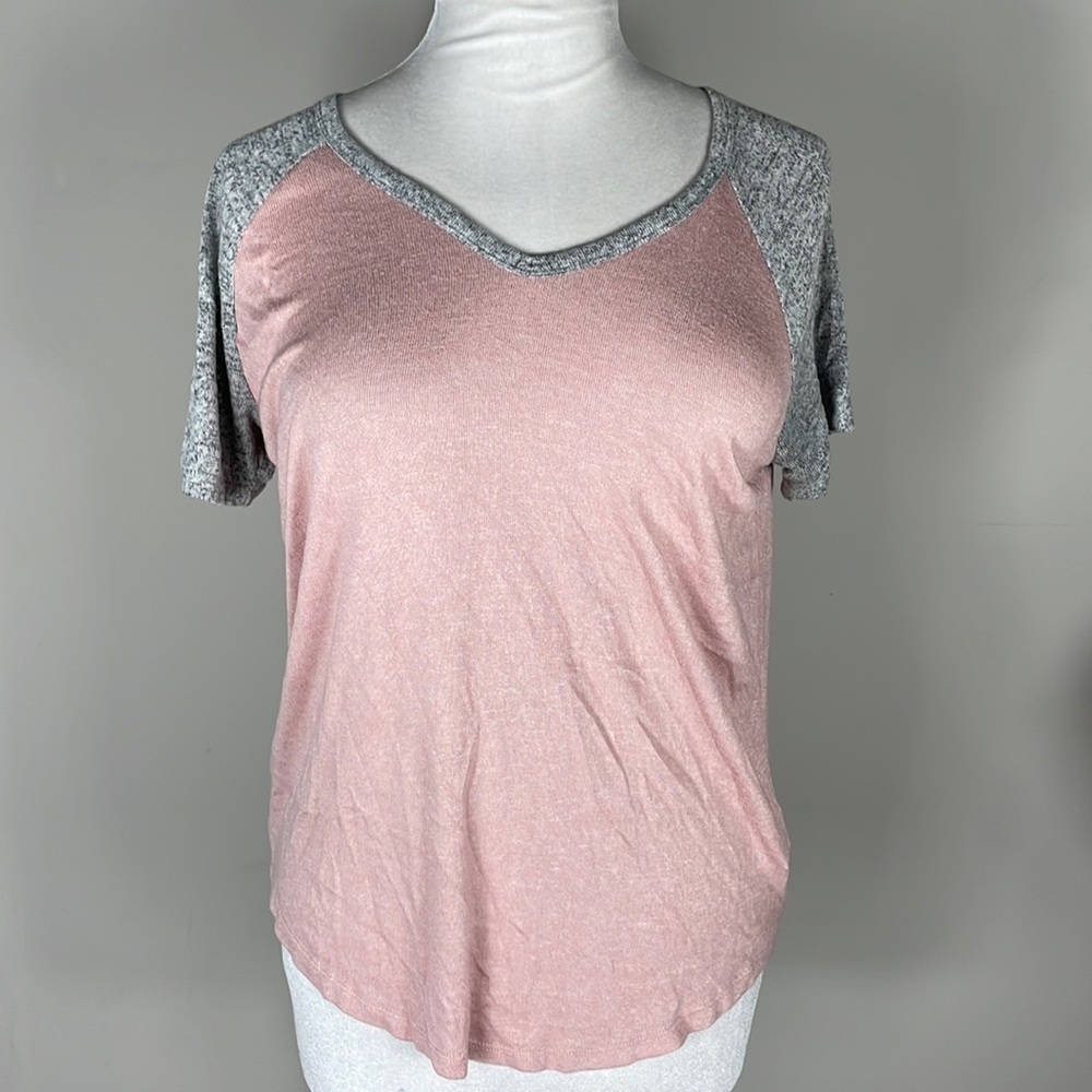 So Color Block baseball tee
